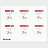 Rode Bloemen Fiets Vrijgezellenfeest Sticker (Vel)