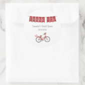 Rode Bloemen Fiets Vrijgezellenfeest Sticker (Tas)