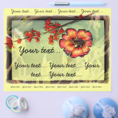 Rode bloemen flyer (Enkel)