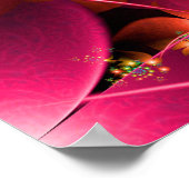 Rode bloemen fractal poster (Hoek)