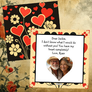  Rode Bloemen Gepersonaliseerde Valentijnsdag Feestdagenkaart