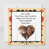 Rode Bloemen Gepersonaliseerde Valentijnsdag Feestdagenkaart (Achterkant)