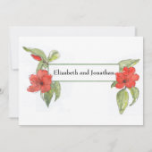 Rode Bloemen God is Liefde Religieuze Trouwdag Kaart (Achterkant)