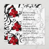 Rode Bloemen Gothic Sweet 16 Uitnodigingen (Voorkant / Achterkant)