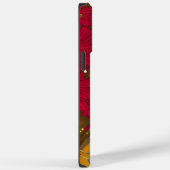 Rode Bloemen Gouden Glitters Gepersonaliseerde Naa Case-Mate iPhone Case (Achterkant / Rechts)