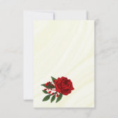 Rode bloemen groene bladeren bedankkaart (Achterkant)