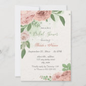 rode bloemen groene bladeren vrijgezellenfeest kaart (Voorkant)