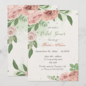 rode bloemen groene bladeren vrijgezellenfeest kaart (Voorkant / Achterkant)