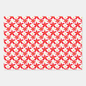 Rode Bloemen Hand-Drawn Christmas Feestdagen Set v Inpakpapier Vel (Voorkant 2)