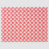 Rode Bloemen Hand-getrokken Kerst Feestdagen Schat Tissuepapier (Voorkant)