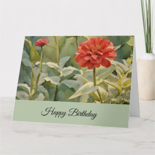 Rode Bloemen - Happy Birthday Kaart
