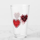Rode bloemen harten glas (Achterkant)