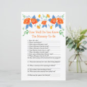 Rode bloemen Hoe goed ken je baby shower spel? (Staand voorkant)