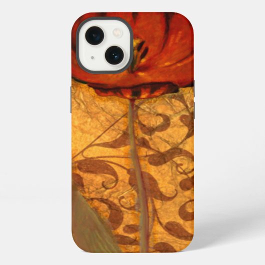 Rode Bloemen I iPhone Hoesje (Achterkant)