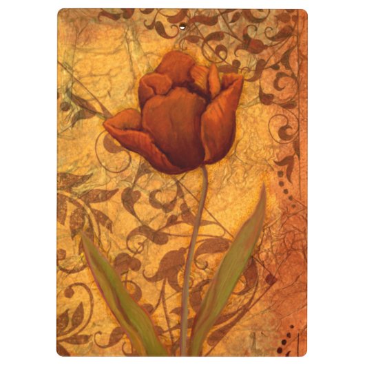 Rode bloemen II Klembord (Achterkant)