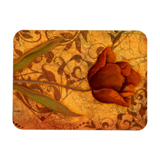 Rode bloemen II Magneet (Horizontaal)