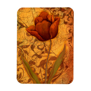 Rode bloemen II Magneet