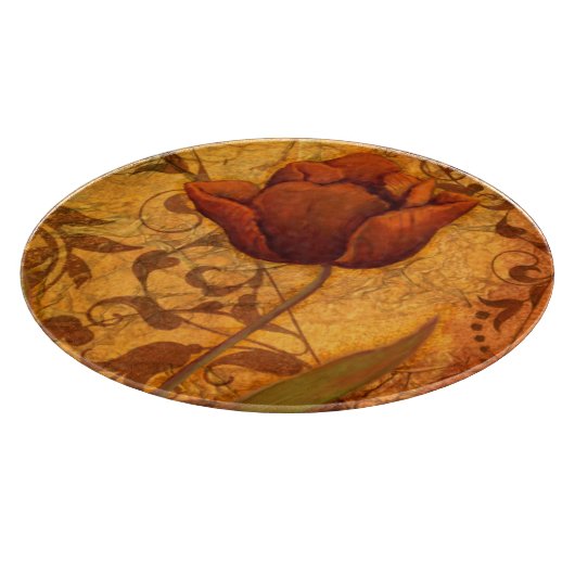 Rode bloemen II Snijplank (Hoek)