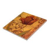 Rode bloemen II Tegeltje (Zijkant)