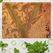 Rode bloemen II Theedoek (Gevouwen)