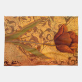 Rode bloemen II Theedoek (Horizontaal)