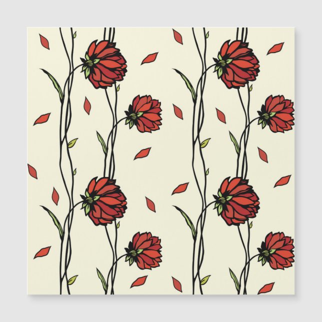  rode bloemen illustratie (Voorkant)