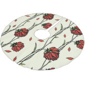 rode bloemen illustratie kerstboom rok (Gekanteld)