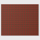 Rode bloemen inpakpapier (Vlak)