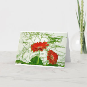 Rode Bloemen Kaart