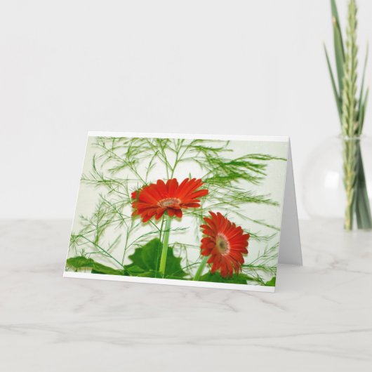 Rode Bloemen Kaart (Voorkant)