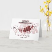 Rode bloemen kaart (Gele Bloem)