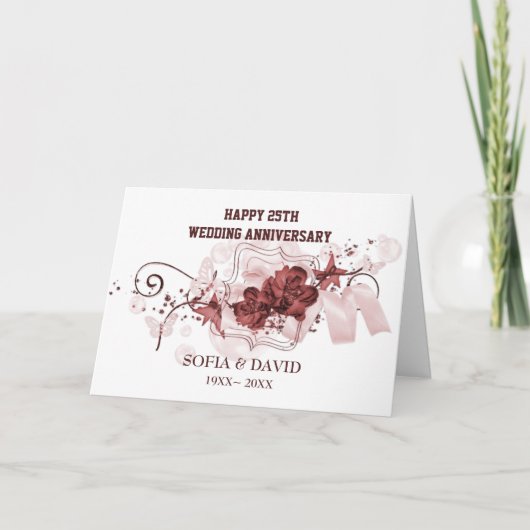 Rode bloemen kaart (Voorkant)