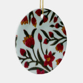 Rode bloemen keramisch ornament (Rechts)