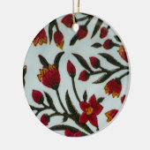 Rode bloemen keramisch ornament (Links)