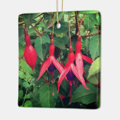 Rode bloemen keramisch ornament (Links)