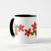 Rode bloemen koffie-Mok - ventilatorvermogen Mok (Voorkant links)