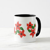 Rode bloemen koffie-Mok - ventilatorvermogen Mok (Voorkant rechts)