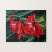 Rode Bloemen Kunst Bloemetuin Puzzel (Horizontaal)