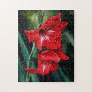 Rode Bloemen Kunst Bloemetuin Puzzel