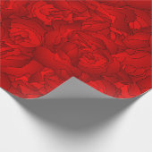  rode bloemen kunst cadeaupapier (Hoek)