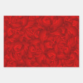  rode bloemen kunst inpakpapier vel (Voorkant)