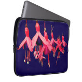 Rode bloemen laptop sleeve (Voorkant Rechts)