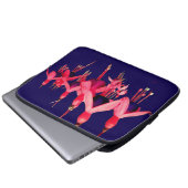 Rode bloemen laptop sleeve (Voorkant onderkant)