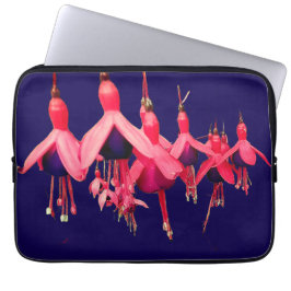 Rode bloemen laptop sleeve