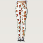 Rode bloemen Leggings (Voorkant)