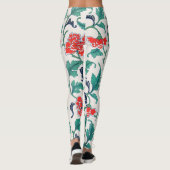 Rode bloemen leggings (Achterkant)