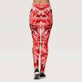 Rode bloemen Leggings (Achterkant)