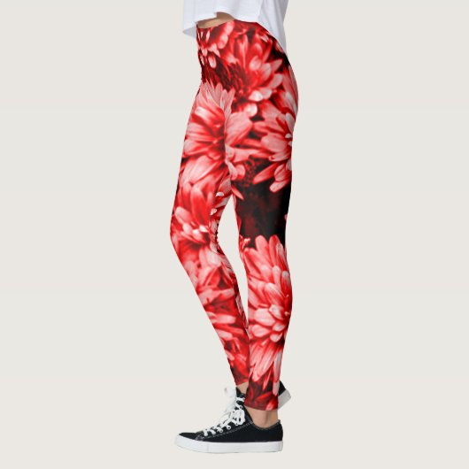 Rode bloemen Leggings (Links)