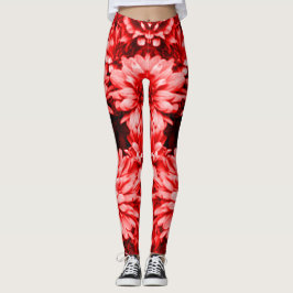 Rode bloemen Leggings