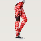 Rode bloemen Leggings (Rechts)